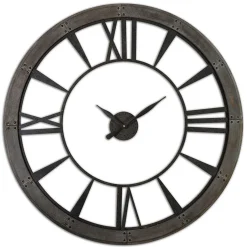Riveting Industrial Oversized Clock
