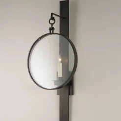 Rod and Hoop Rustic Iron Sconce