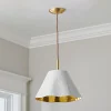 Ruffled Edge Hammered Metal Pendant