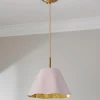 Ruffled Edge Hammered Metal Pendant