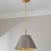 Ruffled Edge Hammered Metal Pendant