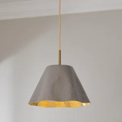 Ruffled Edge Hammered Metal Pendant