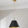 Ruffled Edge Hammered Metal Pendant