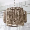 Rustic Beaded Layered Petal Chandelier