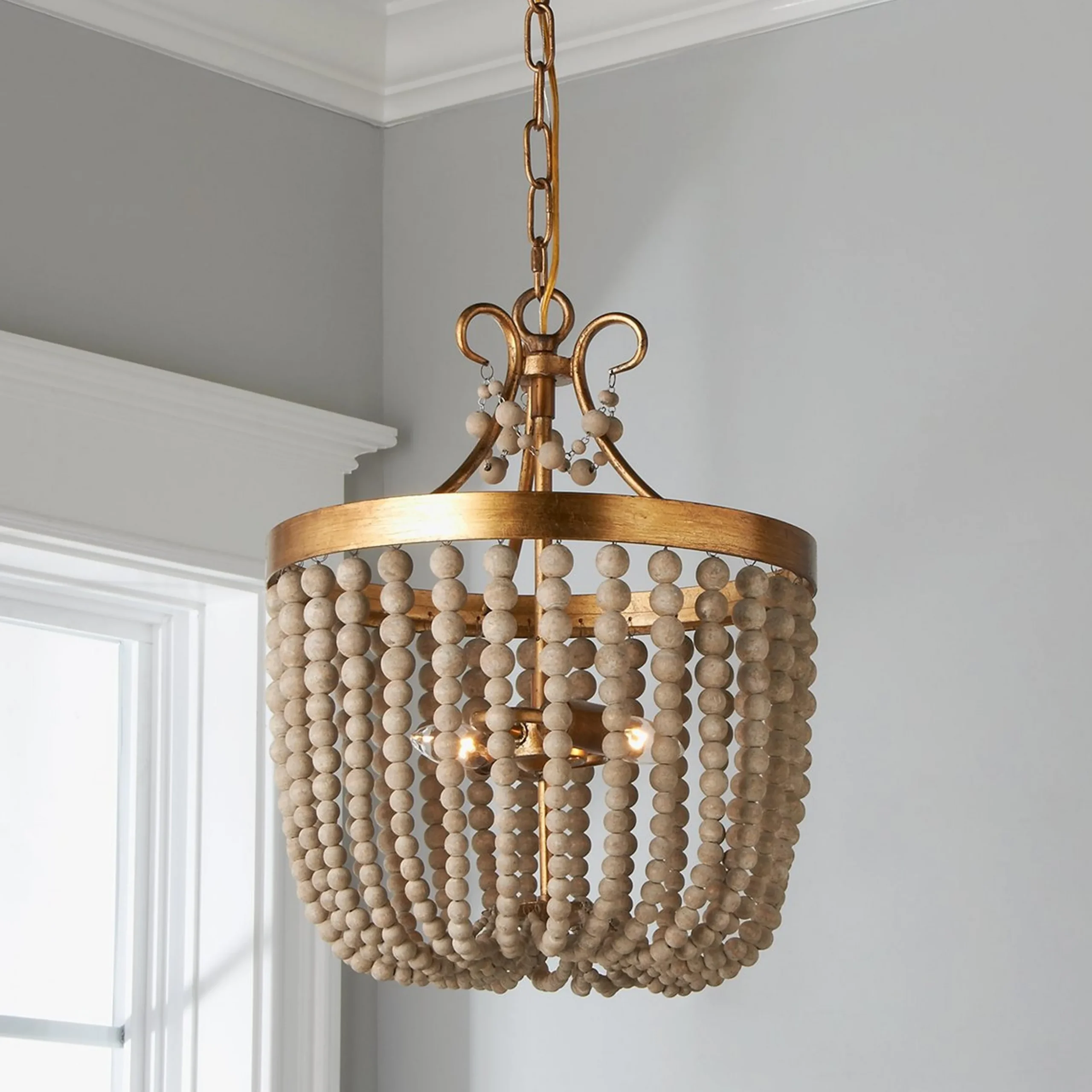 Rustic Glam Draped Mini Chandelier - 2 Light