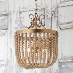 Rustic Glam Draped Mini Chandelier - 2 Light