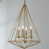 Satin Brass Prism Lantern - Medium