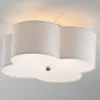 Scalloped Shade Semi-Flush Ceiling Light - 2 Light