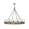 Seeded Contrast Outdoor Ring Chandelier - 12 Light