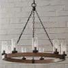 Seeded Contrast Outdoor Ring Chandelier - 9 Light