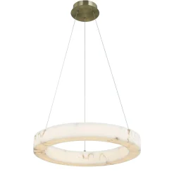 Septimus Ring Chandelier - Small - Faux Alabaster