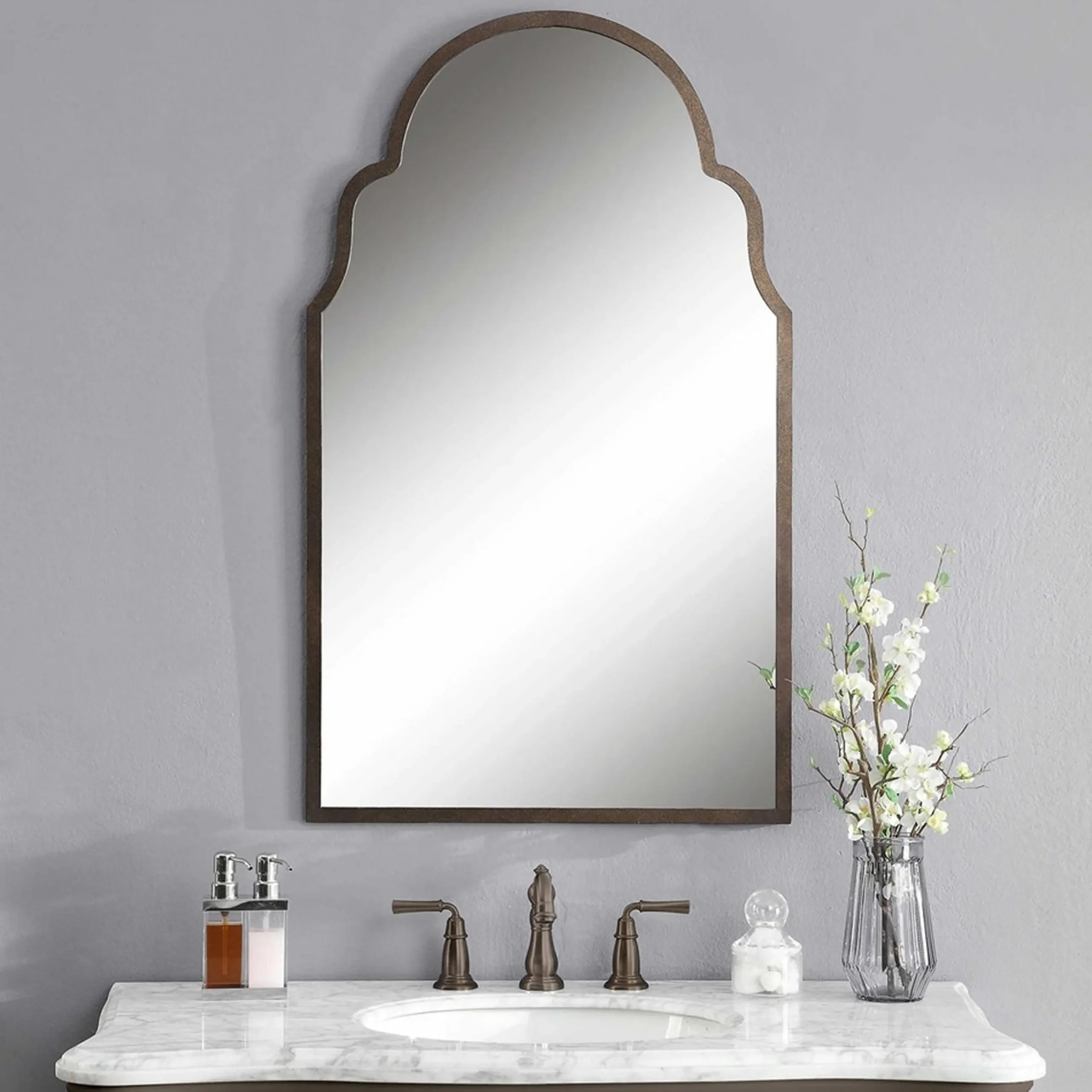 Shapely Silhouette Metal Mirror