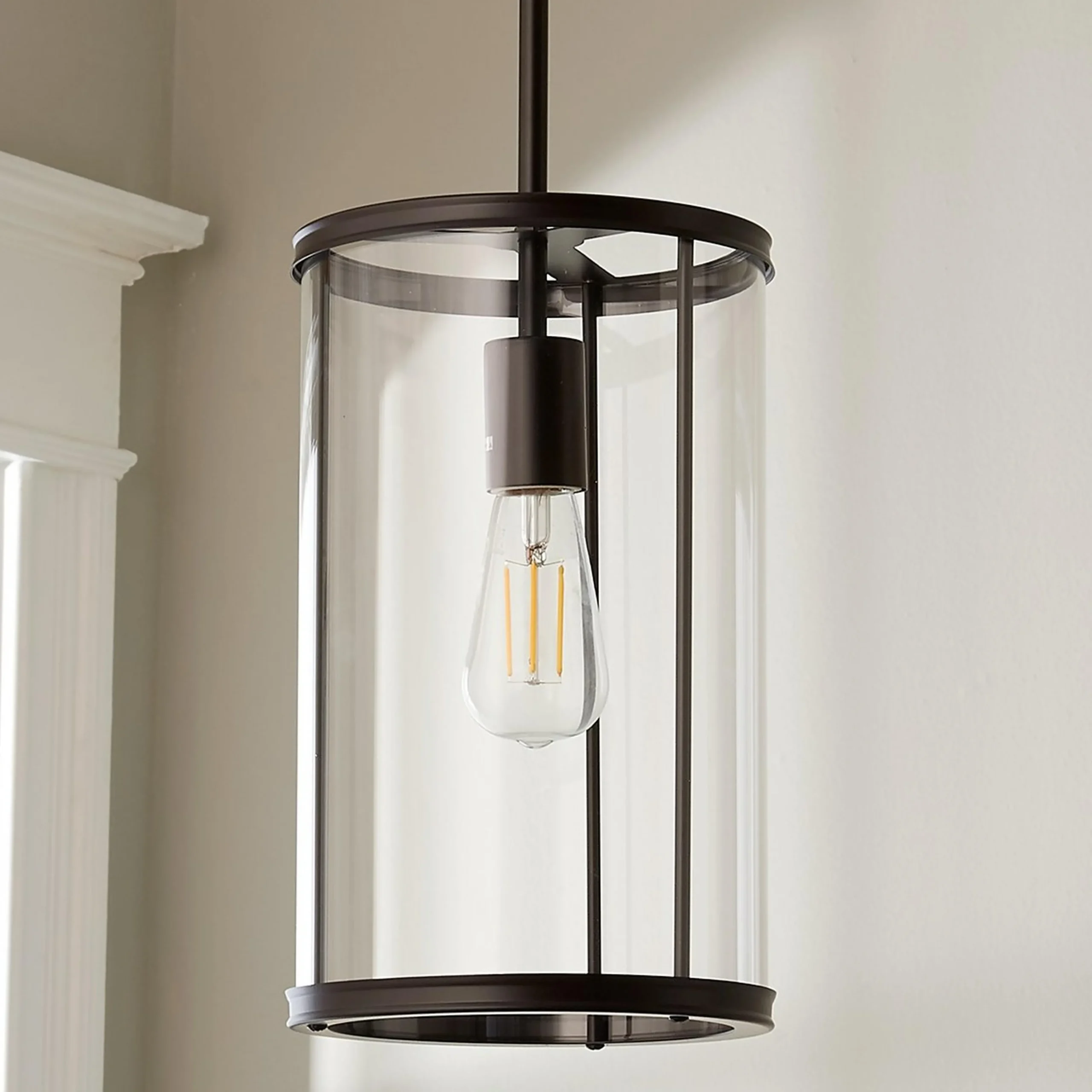 Simple Glass Cylinder Pendant