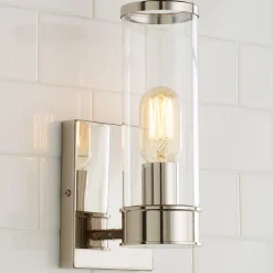 Simple Glass Cylinder Sconce - 1 Light