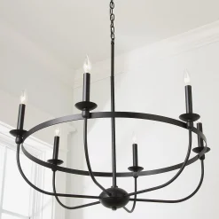 Simply Blake Basket Chandelier - 6 Light