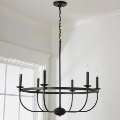 Simply Blake Basket Chandelier - 6 Light