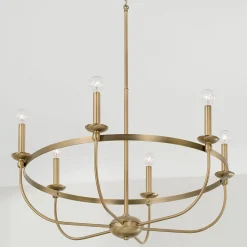 Simply Blake Basket Chandelier - 6 Light