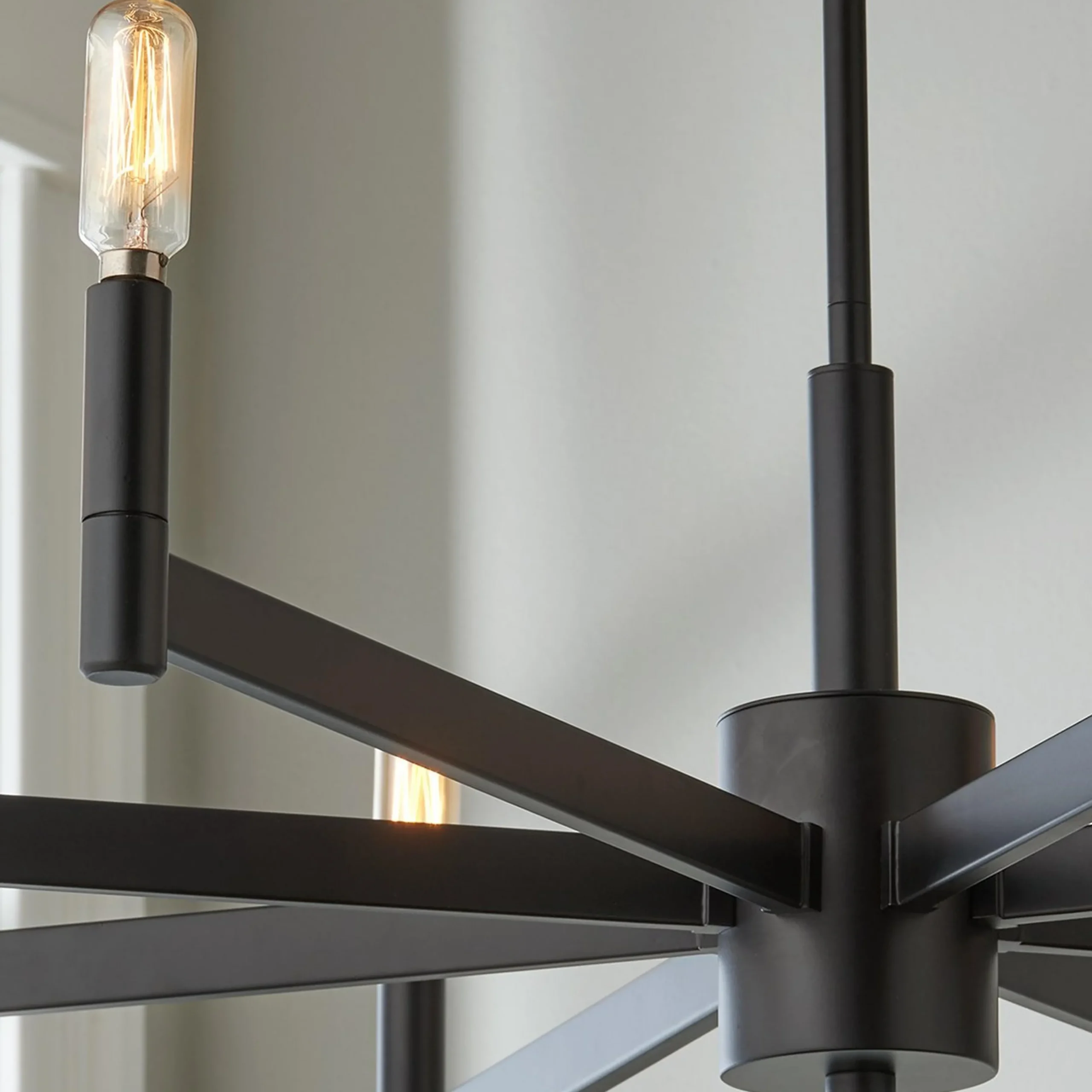 Sleekly Modern Squared Chandelier - 8 Light