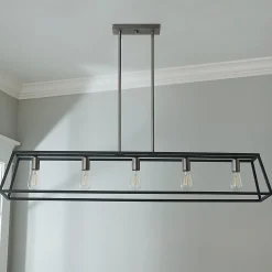 Sleek Minimalist Island Chandelier - 5 Light