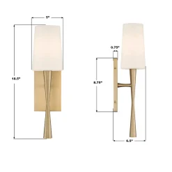 Slim Hourglass Bath Sconce