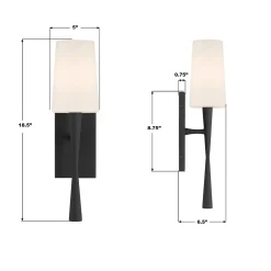 Slim Hourglass Bath Sconce