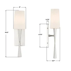 Slim Hourglass Bath Sconce