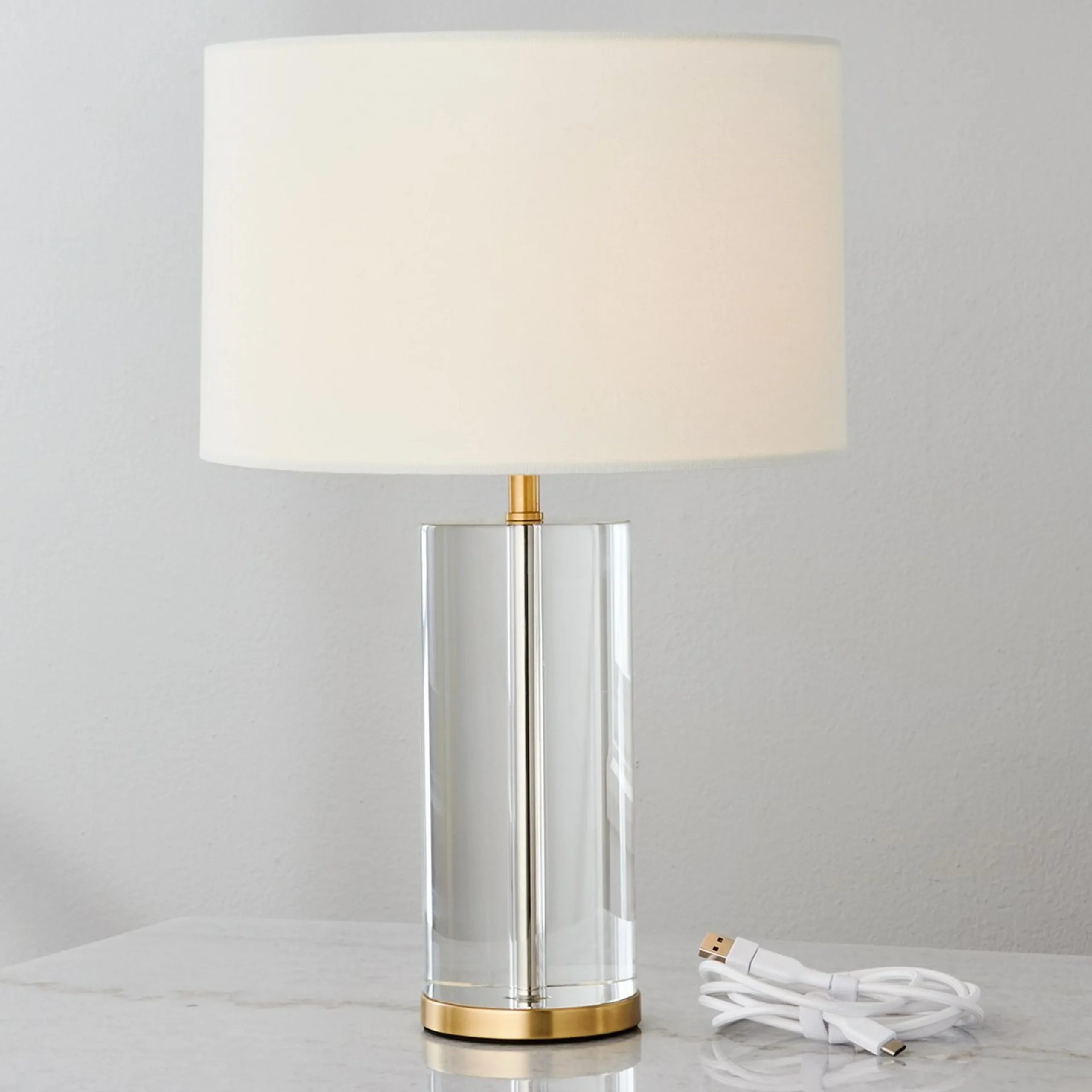 Snowpack Cordless LED Table Lamp - Crystal