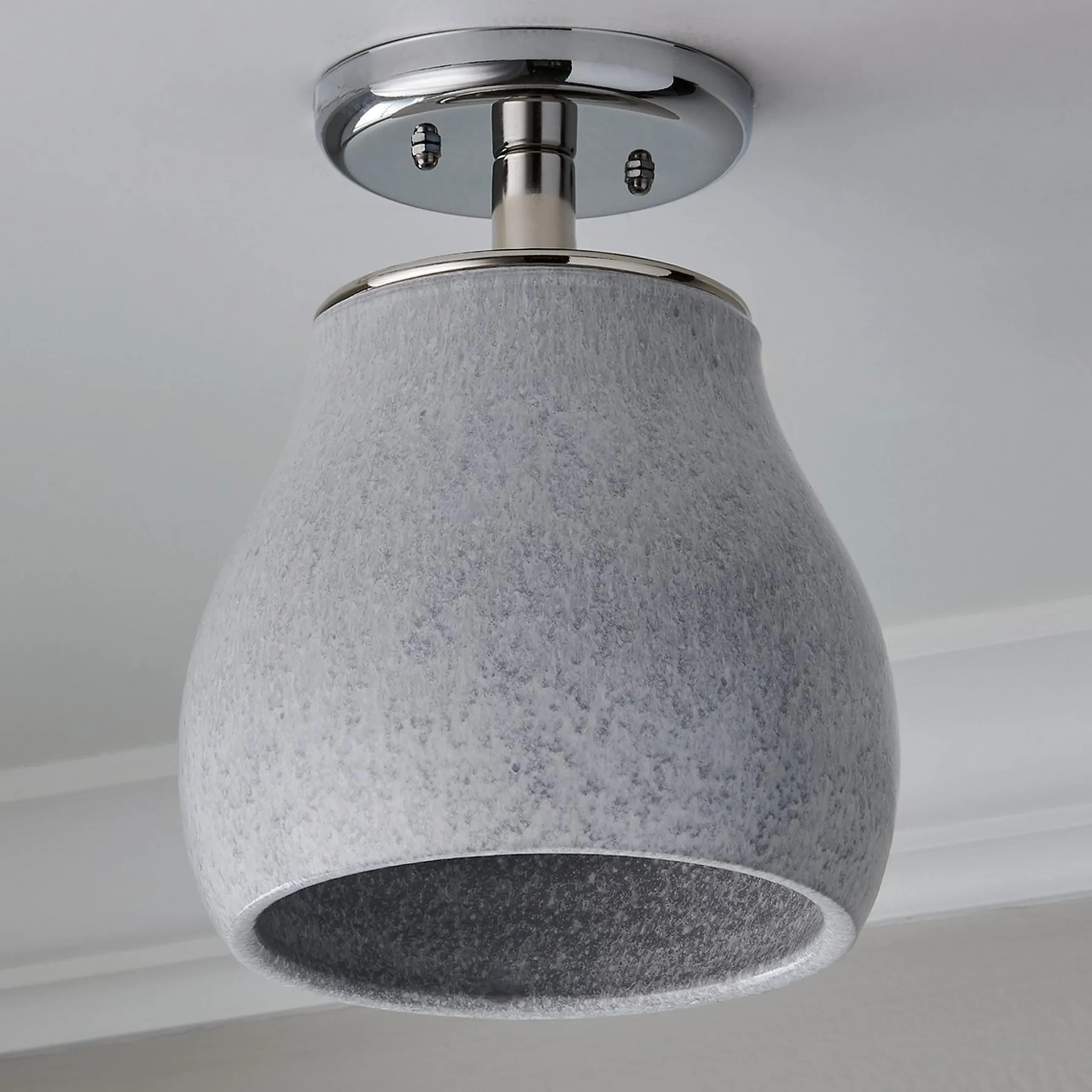 Snowy Bell Semi-Flush Ceiling Light