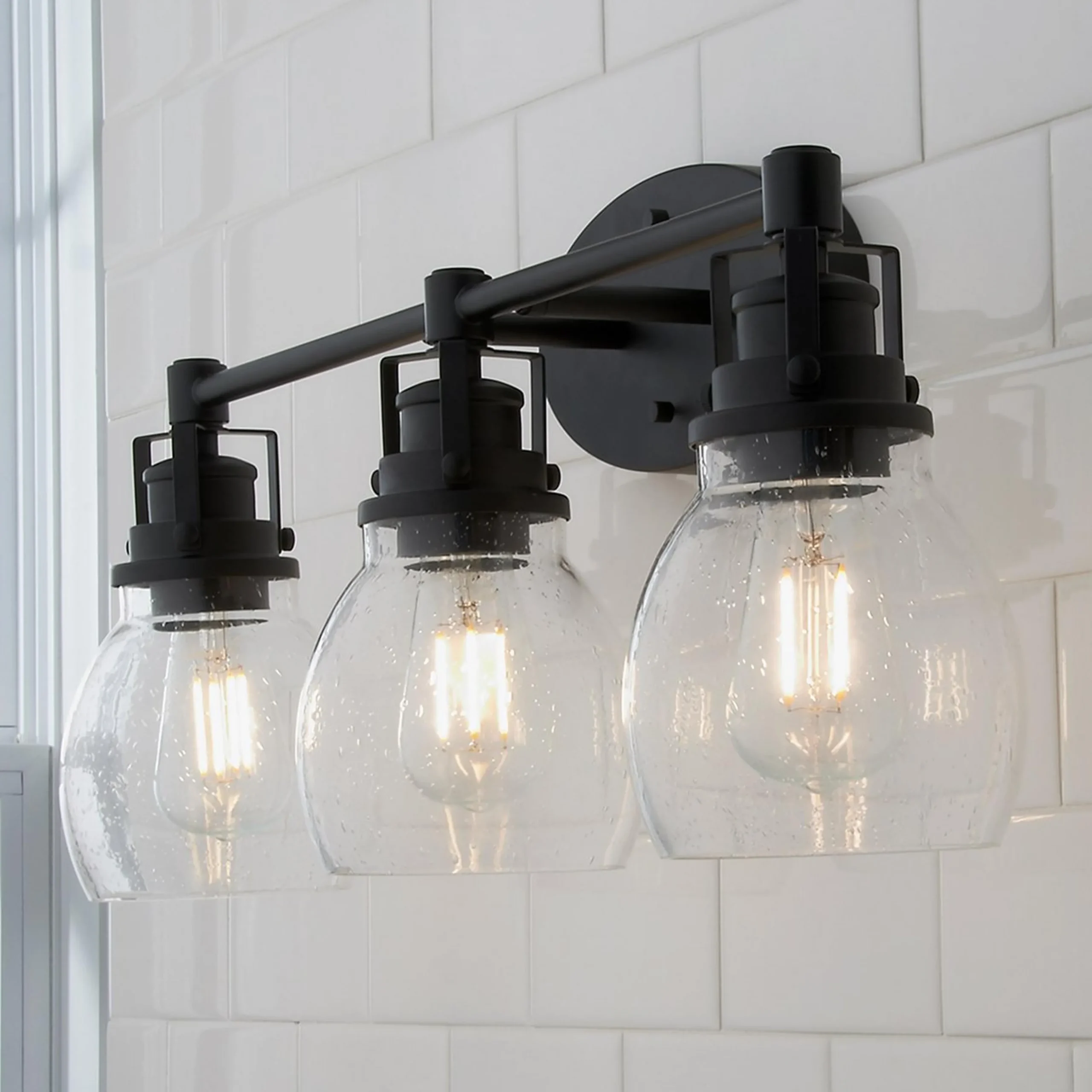 Soft Seeded Vanity Light - 3 Light