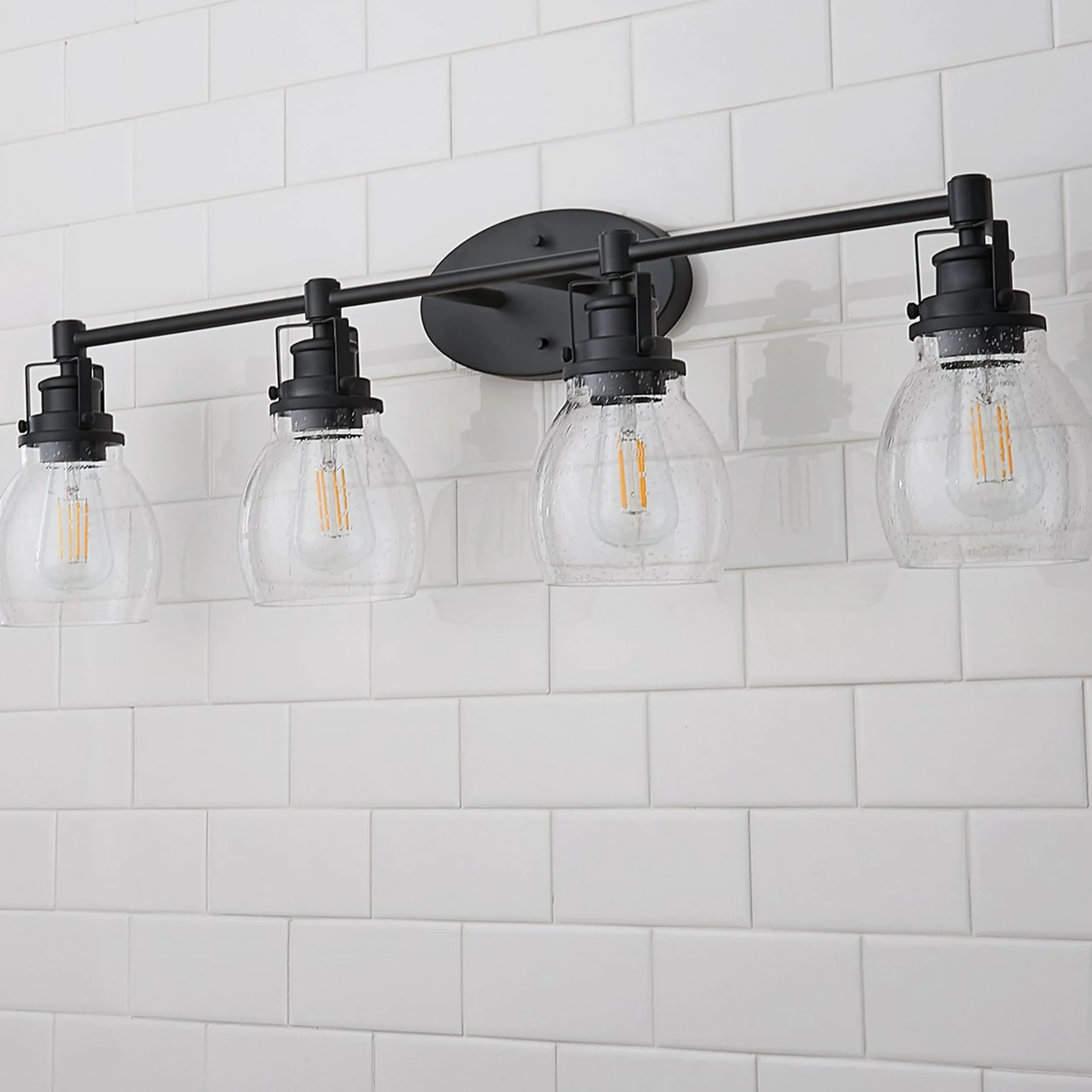 Soft Seeded Vanity Light - 4 Light