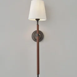 Soho Leather Tall Sconce - 1 Light