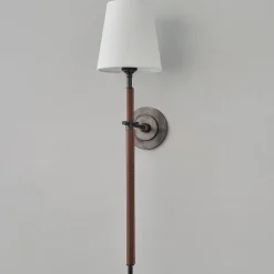 Soho Leather Tall Sconce - 1 Light