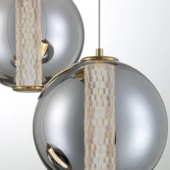 Spectrogram LED Chandelier - 3 Light - Smoke