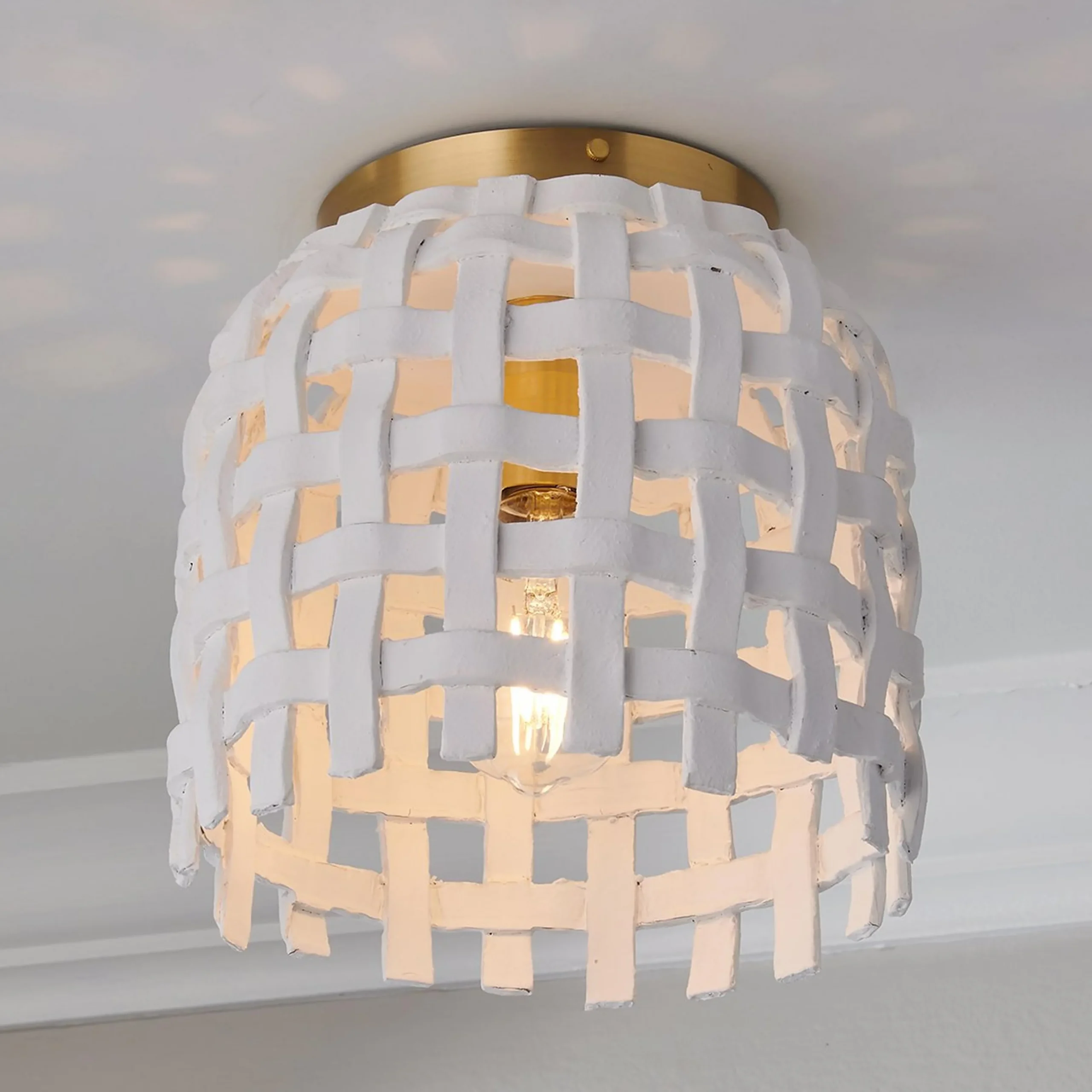 Splint Weave Ceiling Light