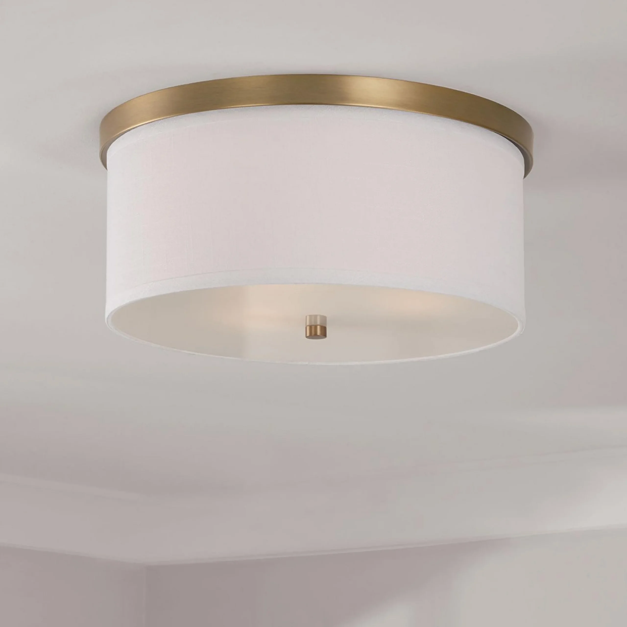 Springfield Linen Shade Ceiling Light