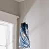 Stormy Skies Tapered Art Glass Pendant