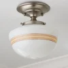 Striped Schoolhouse Semi-Flush Ceiling Light