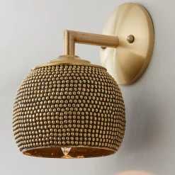 Studded Brass Sconce