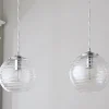 Swirling Glass Globe Pendant