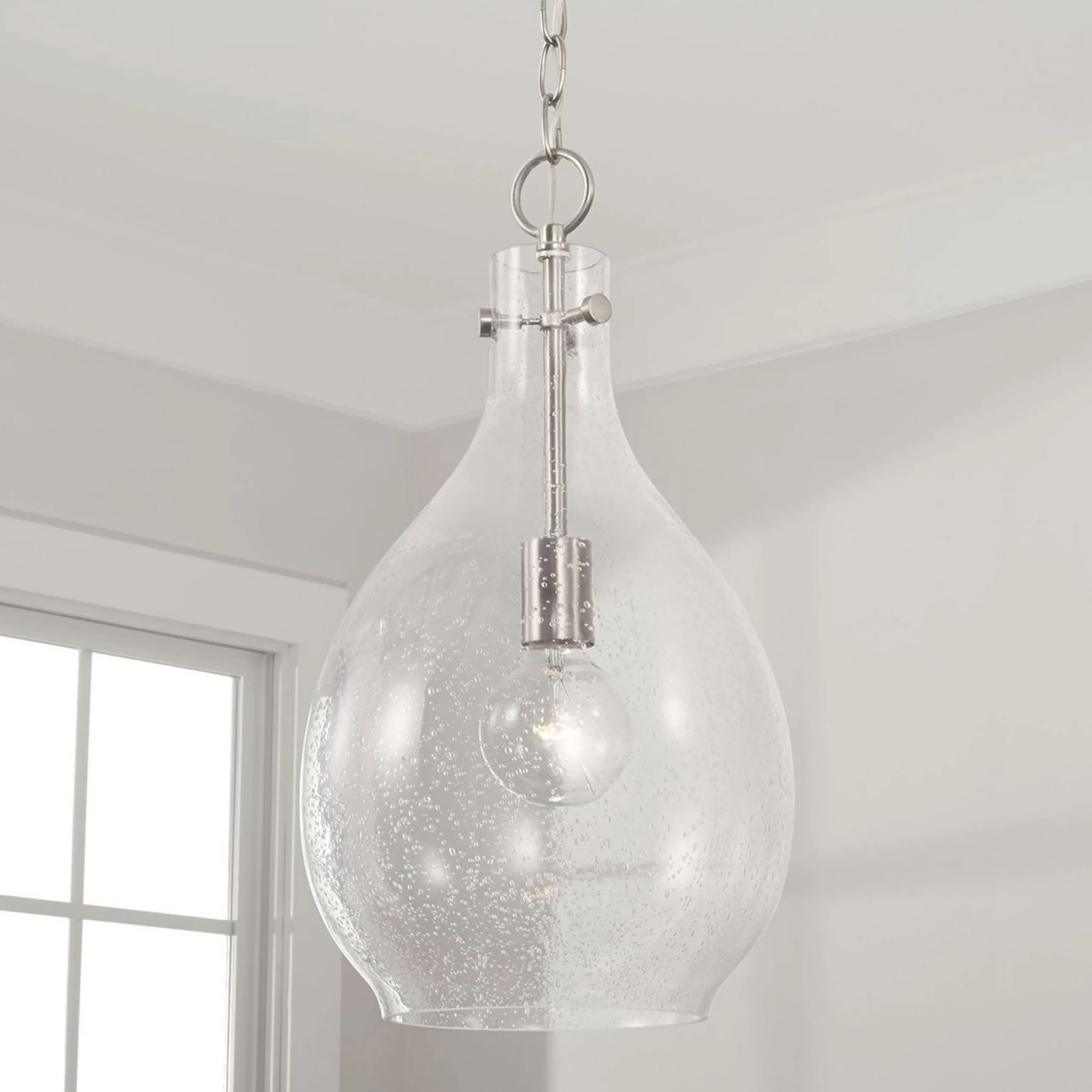Tierni Pendant - Seeded Glass