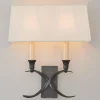 Transitional 'X' Wall Sconce with Shade - 2 Light