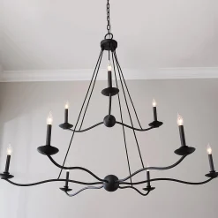 Transverse Waves Tiered Chandelier