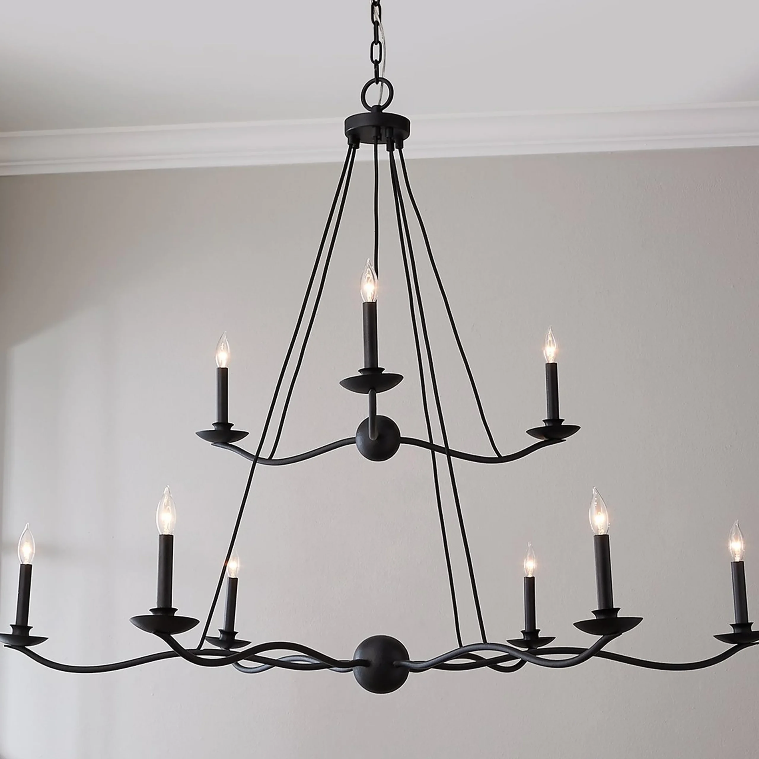Transverse Waves Tiered Chandelier