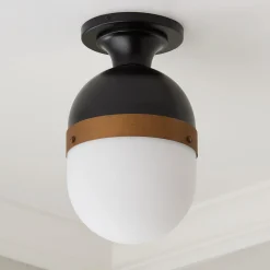 Tri Band Outdoor Semi Flush Ceiling Light