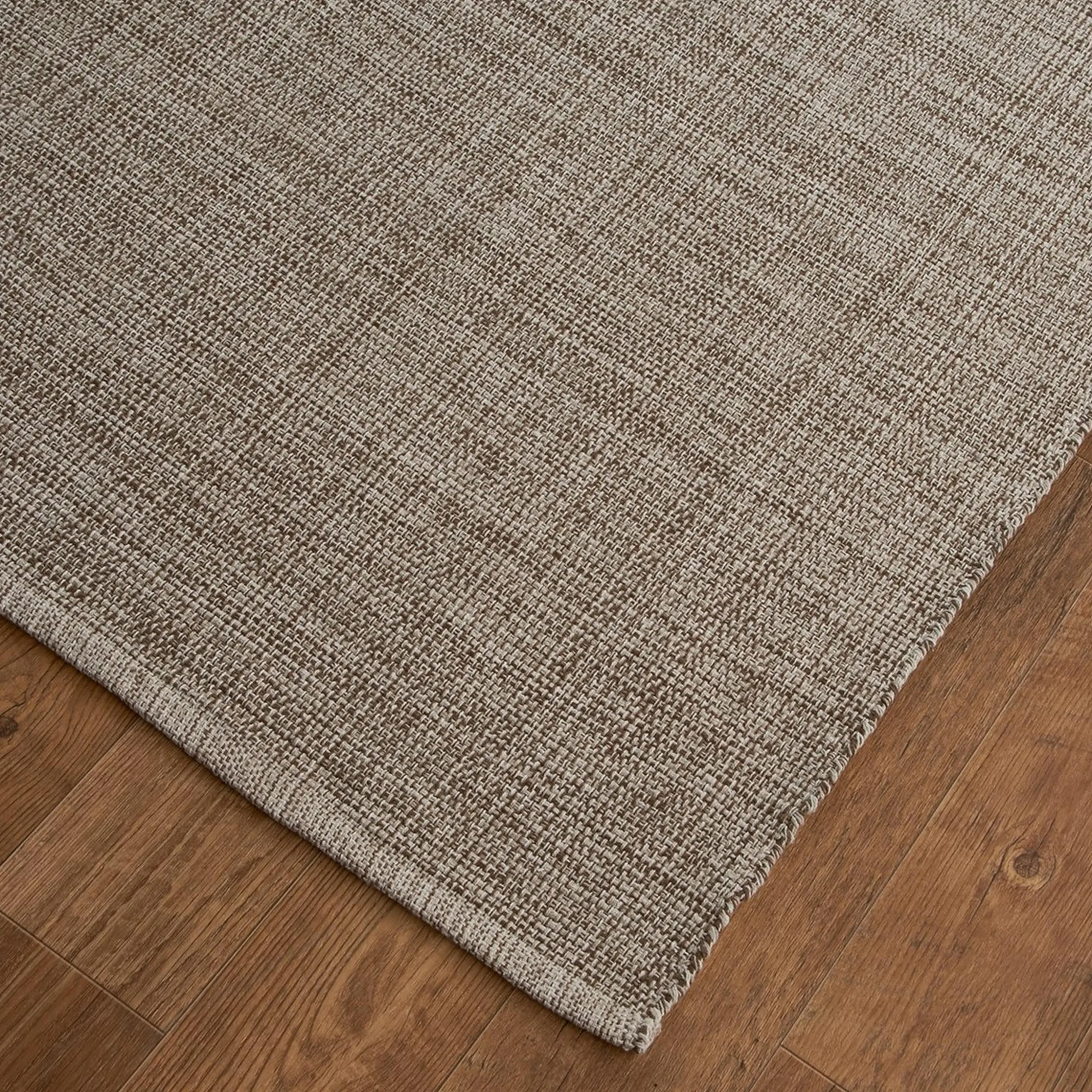 Tri-Toned Neutral Woven Cotton Rug