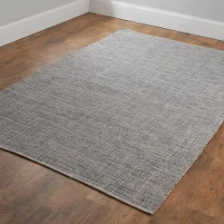 Tri-Toned Neutral Woven Cotton Rug