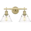 Truncated Cone Shade Vanity Light - 2 light