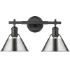 Truncated Cone Shade Vanity Light - 2 light