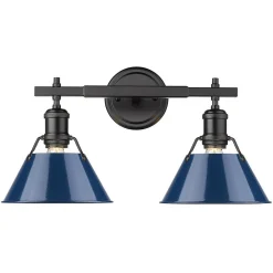 Truncated Cone Shade Vanity Light - 2 light
