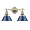 Truncated Cone Shade Vanity Light - 2 light